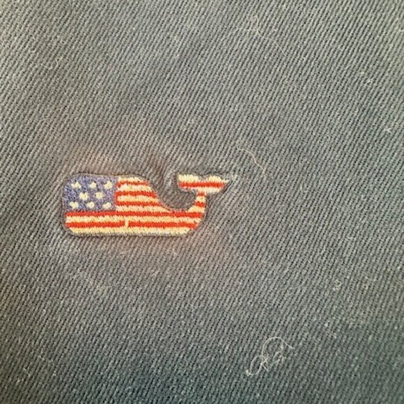 Vineyard Vines US Flag Whale Embroidered Chino Shorts Mens Size 35 - Picture 5 of 7